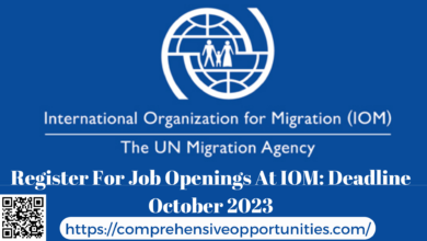 Register For Job Openings At IOM: Deadline October 2023