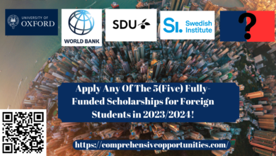 Apply Any Of The 5(Five) Fully-Funded Scholarships for Foreign Students in 2023/2024!