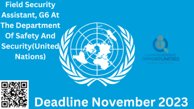 Field Security Assistant, G6 At The Department Of Safety And Security(United Nations)