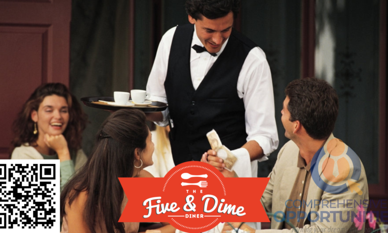 The Five and Dime Diner Canada: Waiters(x3) Job Openings With Guaranteed Visa Sponsorship 2023.