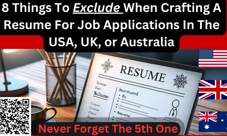When Crafting A Resume For Job Applications