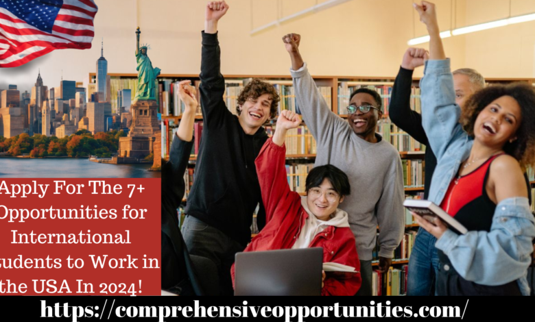 Apply For The 7+ Opportunities for International Students to Work in the USA In 2024!