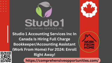 Studio 1 Accounting Services Inc In Canada Is Hiring Full Charge Bookkeeper/Accounting Assistant (Work From Home) For 2024: Enroll Right Away!